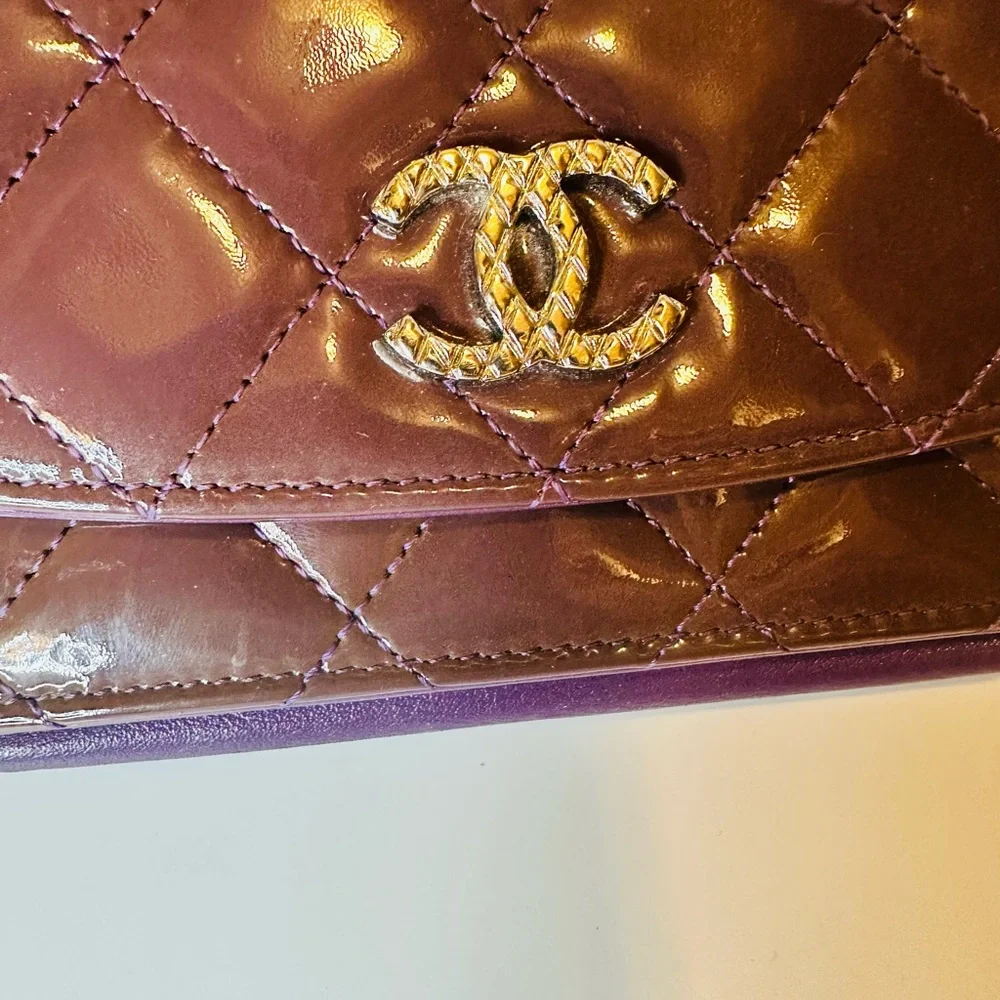 Chanel Quilted Burgundy Wallet On Chain - Picture 11 of 16